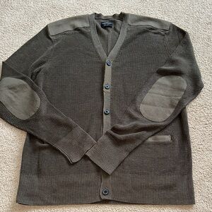 All Saints Olive Green Men's Cardigan Sweater